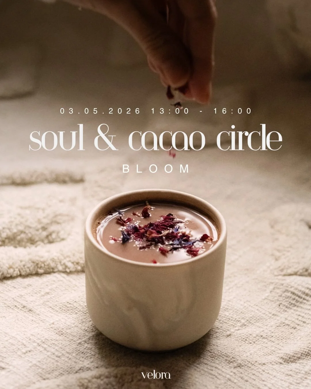 Soul &amp; Cacao Circle: BLOOM🌷

A cacao ceremony in the energy of spring, in the beautiful space at @terraoslo 🤍

When: Sunday, 3rd of May 2026, 13:00 - 16:00
Where: Terra Oslo, Gj&oslash;vikgata 3D, Oslo
Investment: 555,-

This circle is created 