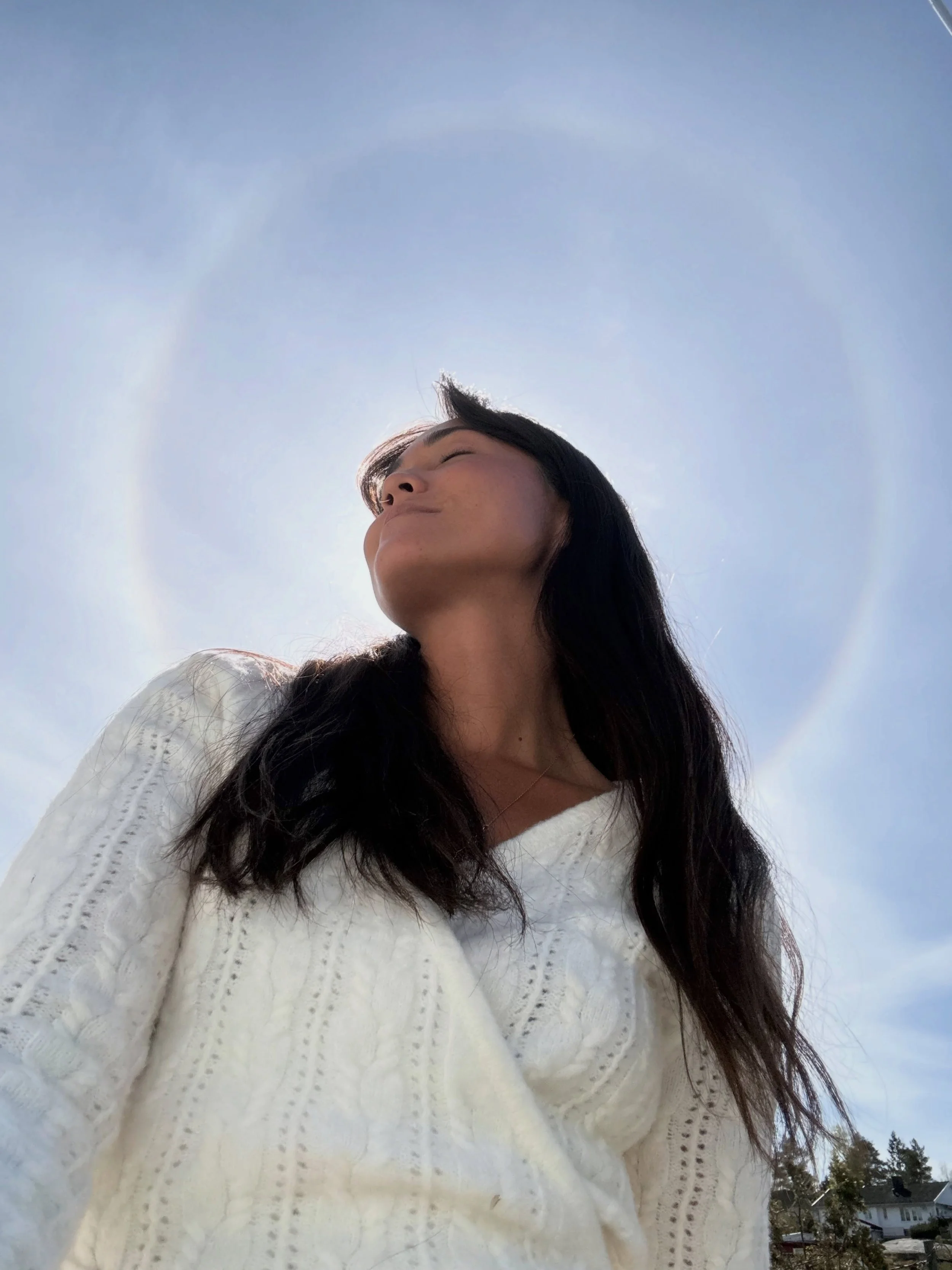 God is everywhere🤍

I am a huge believer in signs, and I have always had a deep knowing that God/Spirit/Source/Universe speaks to me through nature. 

For some people, this 22&deg; Halo is just a rare phenomenon, but to me this feels like a sign tha