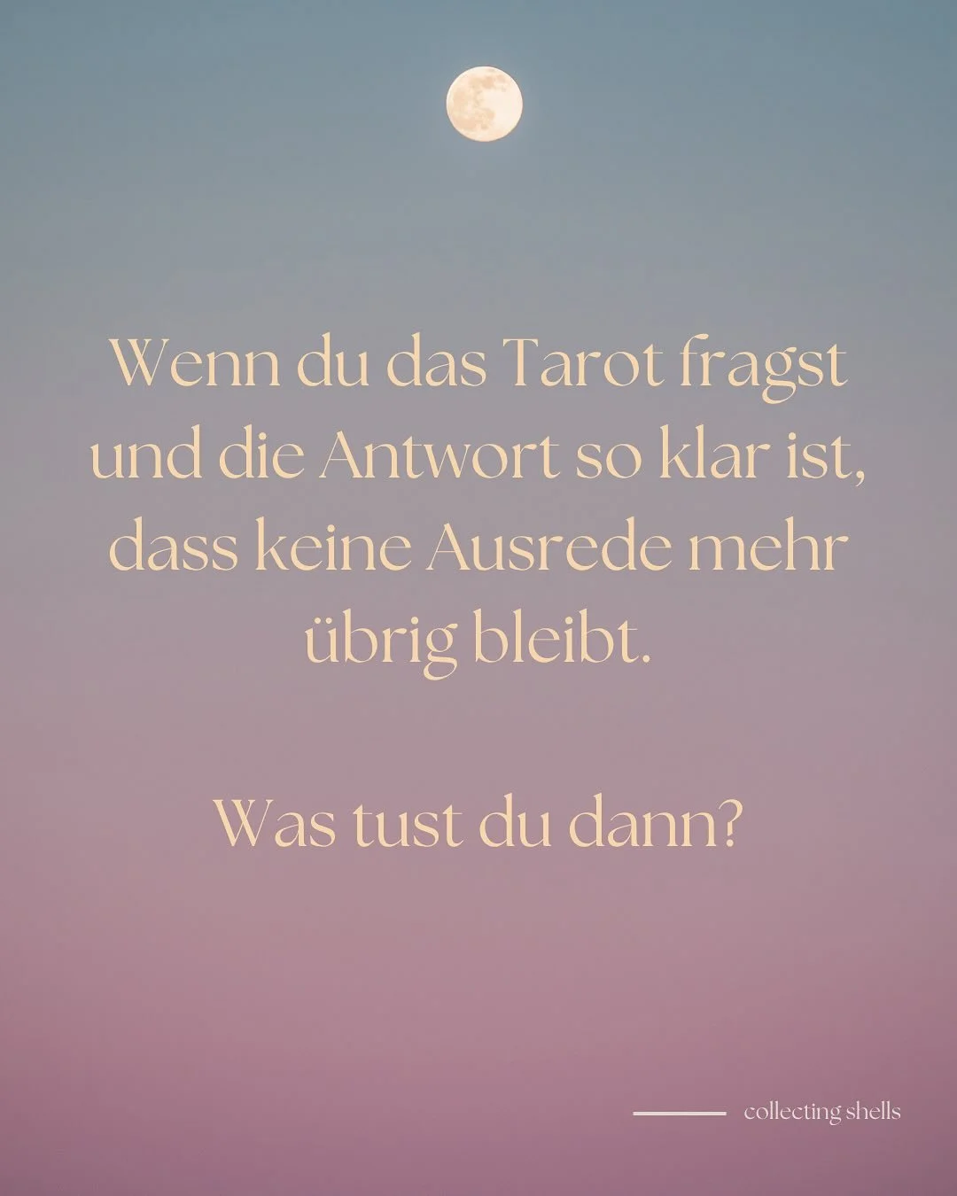 Tarot zeigt dir, was du tief in deinem Inneren l&auml;ngst wei&szlig;t &ndash; auch wenn du es dir selbst noch nicht eingestehen kannst.&nbsp;

Es kann eine St&uuml;tze sein, wenn du Mut brauchst: Hoffnung schenken oder dir den entscheidenden Schubs 
