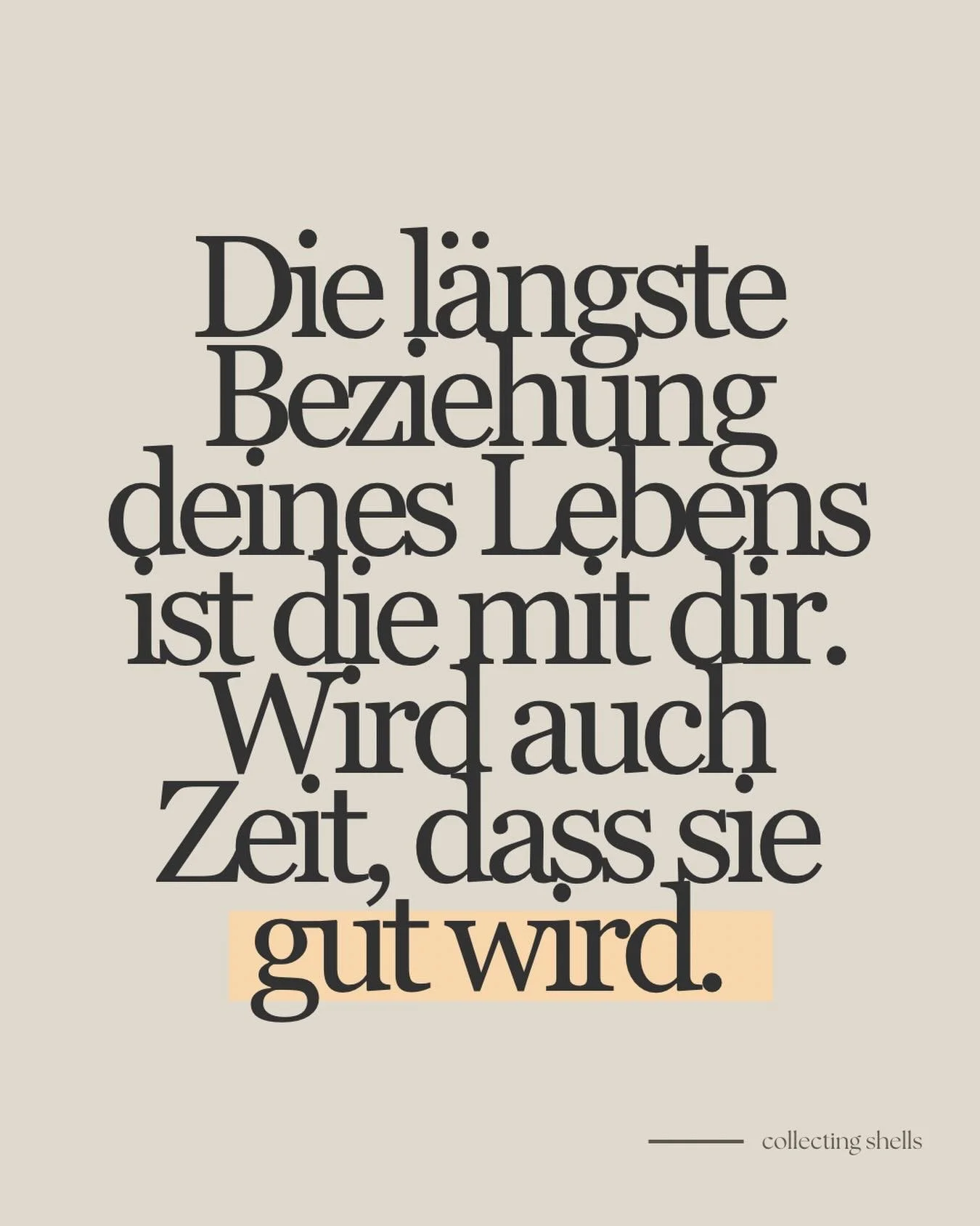 Du wei&szlig;t es eigentlich schon.
Dass du dir selbst die schlechteste Freundin bist. Dass du mit dir redest auf eine Art, die du bei deiner besten Freundin nie durchgehen lassen w&uuml;rdest.

Und gleichzeitig gibst du alles. F&uuml;r dein Kind. F&