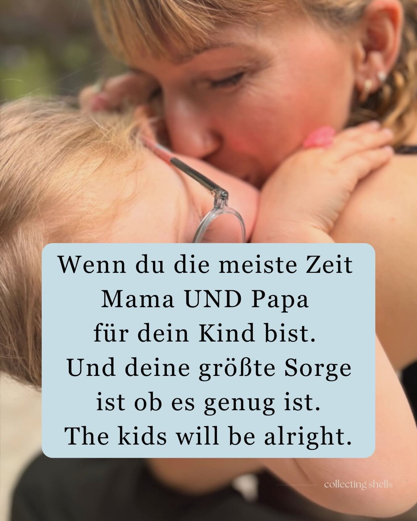 Heute ist Vatertag. Und ich wei&szlig; dass dieser Tag f&uuml;r viele von euch nicht einfach ist.

Weil du die meiste Zeit Mama UND Papa bist. Weil du dir jeden Tag die Frage stellst ob du genug bist &mdash; genug gibst, genug da bist, genug auff&aum