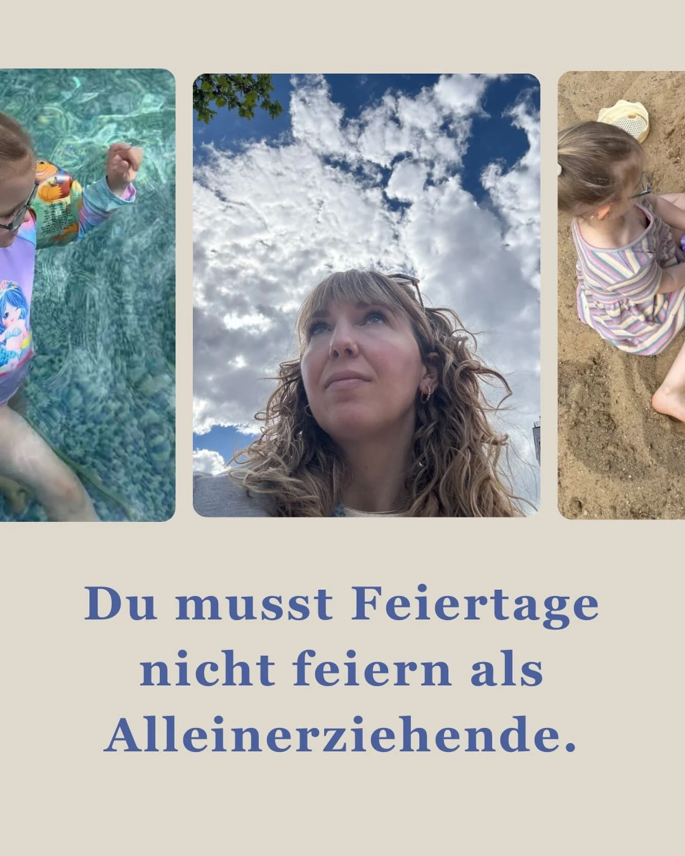 Es gab Pfingstmontage wo ich nicht wusste wohin mit mir. Heute ist das anders. Aber ich vergess das nicht.

&Uuml;berall Familien. Alle busy. Alle haben irgendwo zu sein.
Und du h&auml;ltst das. Den endlosen Sonntag. Die extra Logistik. Die Emotionen