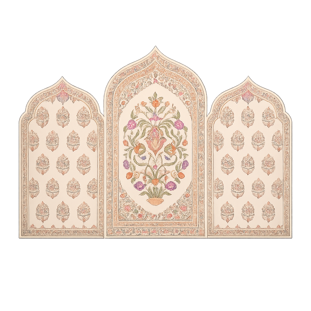 Pastel Mughal Arch Trio Boards