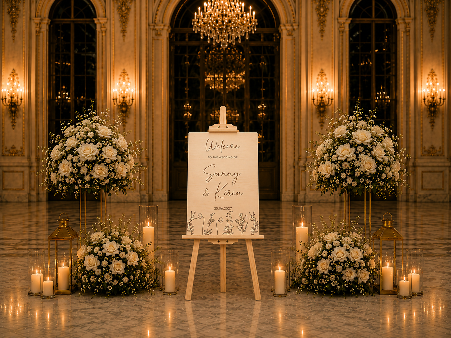 Easel Board Luxury Welcome Sign