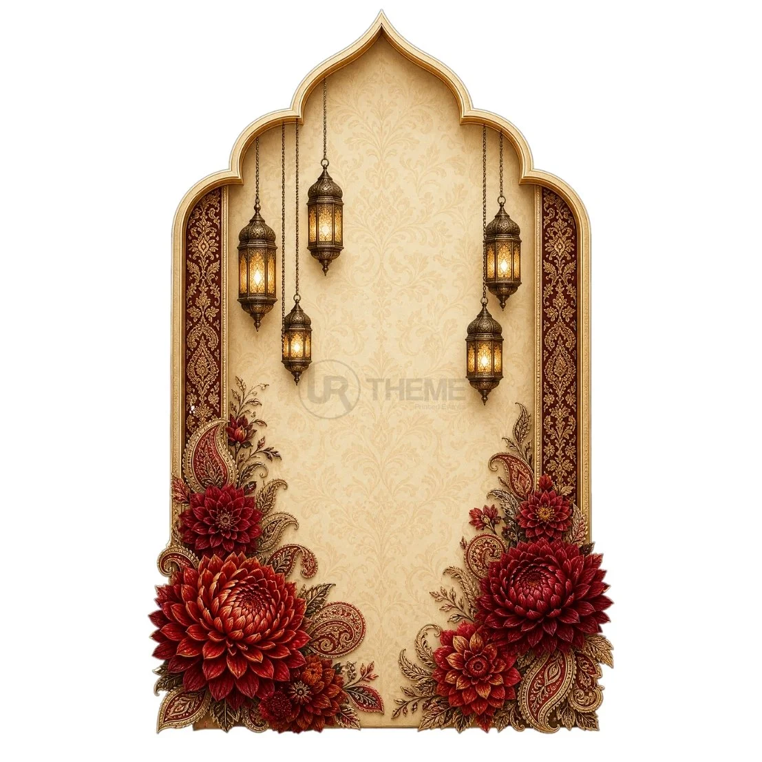Royal Burgundy Lantern Arch