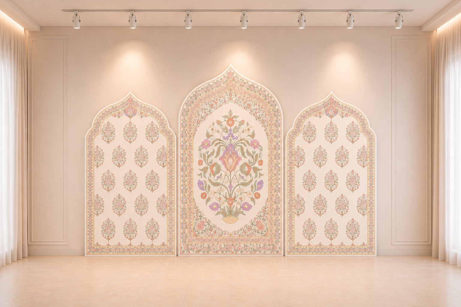 Pastel Mughal Arch Trio Boards