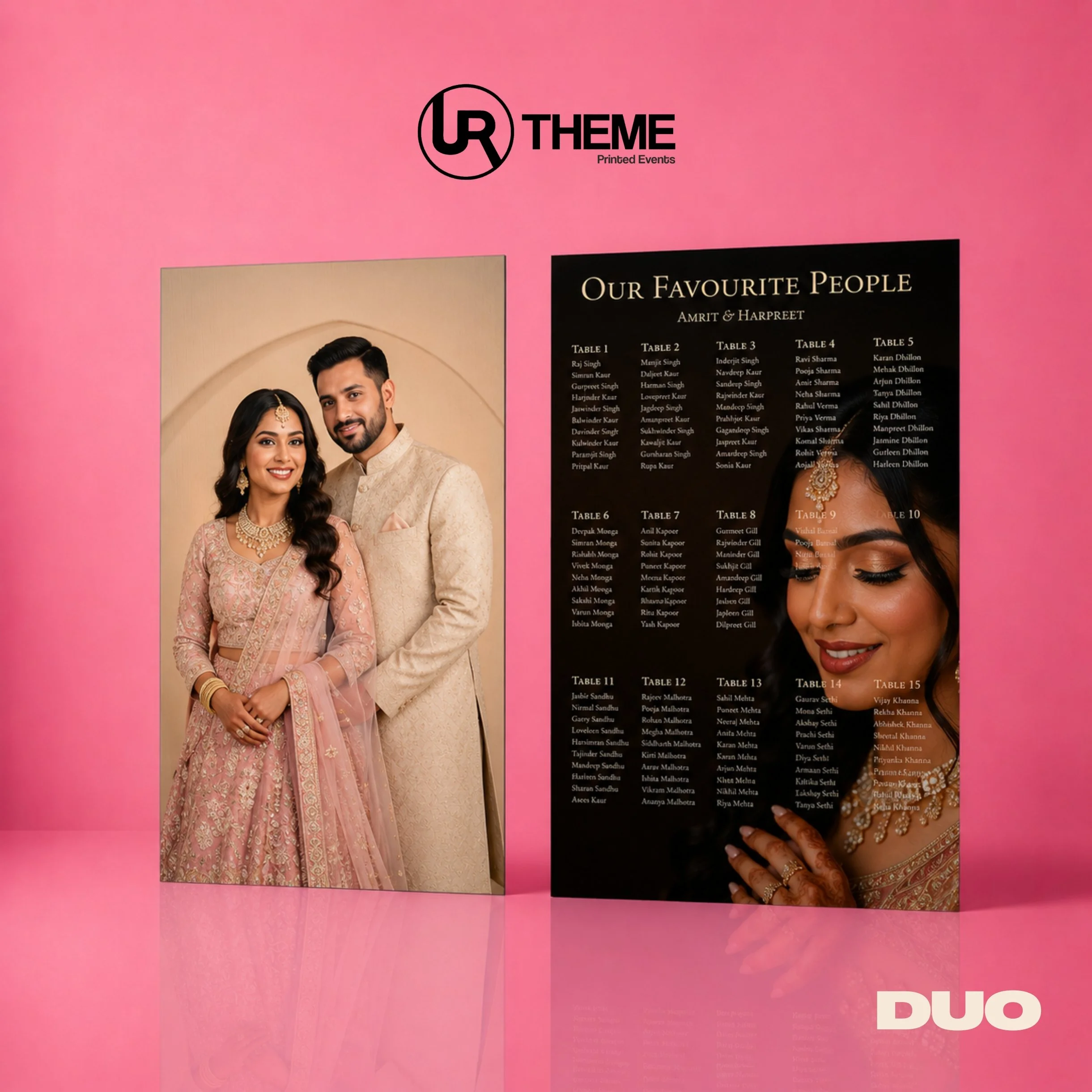 Luxury Duo Seating Plan & Photo Display