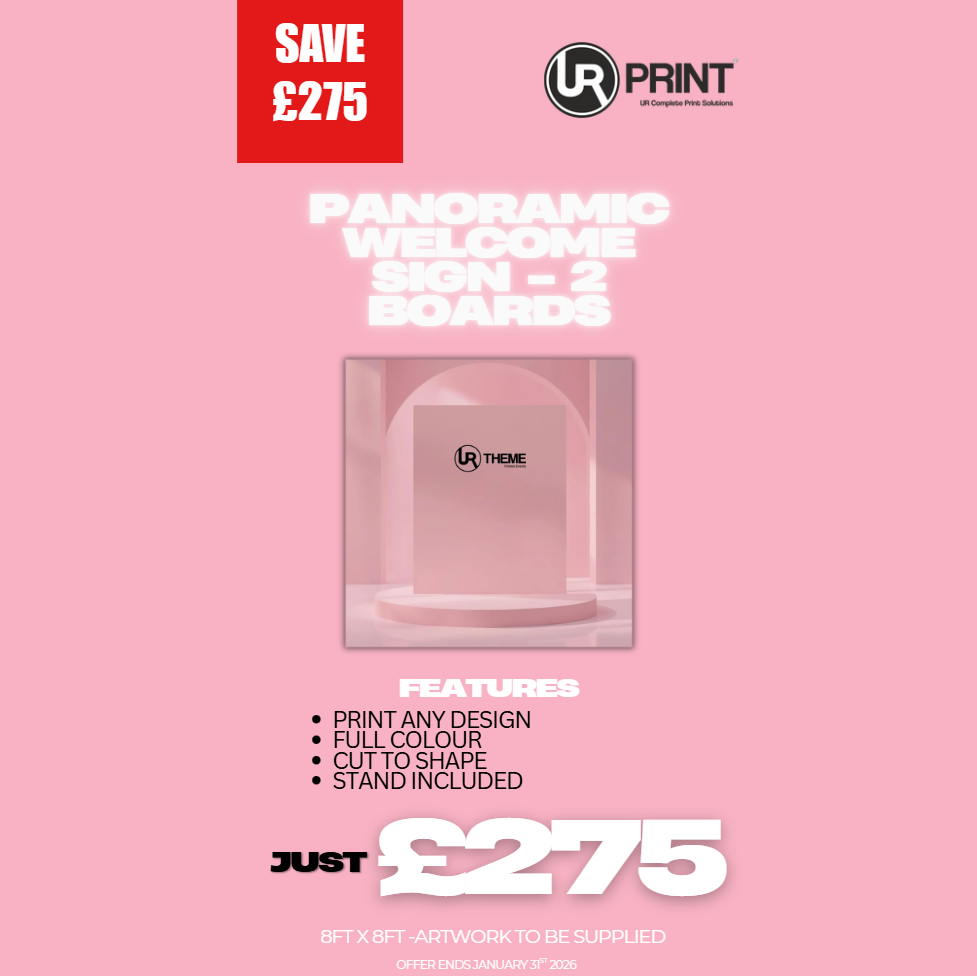 Panoramic Welcome Sign - Double