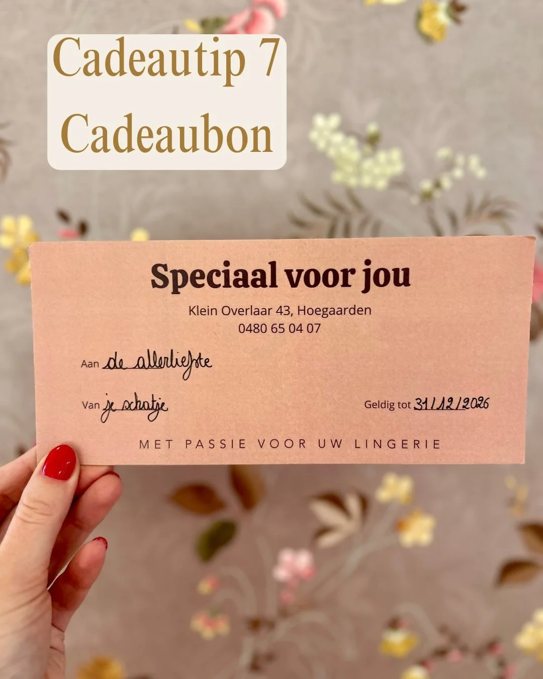 Met een cadeaubon van Lingerie Astrid scoor je altijd 🎁 Wist je dat je ook online een cadeaubon kan kopen via www.astrid-lingerie.com? En jij mag zelf het bedrag kiezen 😌

#lingerieastrid #metpassievooruwlingerie #kerstcadeau #cadeautip