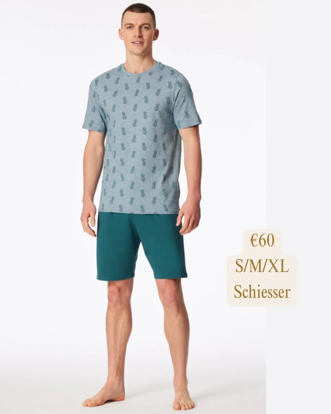 💤 Nachtgoedmarathon - Deel 6

We sluiten de Nachtgoedmarathon af met de comfortabele en tijdloze pyjama&rsquo;s van Schiesser voor mannen. Want ook zij mogen in de watten gelegd worden 💙
De pyjama&rsquo;s zijn verkrijgbaar met korte mouw en short, 