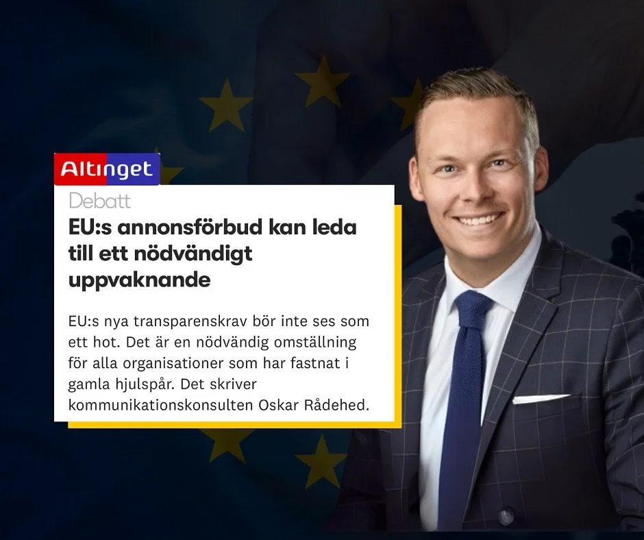 Jag kan faktiskt inte minnas hur m&aring;nga debattartiklar jag har skrivit, men den h&auml;r &auml;r den f&ouml;rsta som publiceras under mitt eget namn. Finns att l&auml;sa p&aring; Altinget om hur propaganda har p&aring;verkat oss, vad annonsf&oum