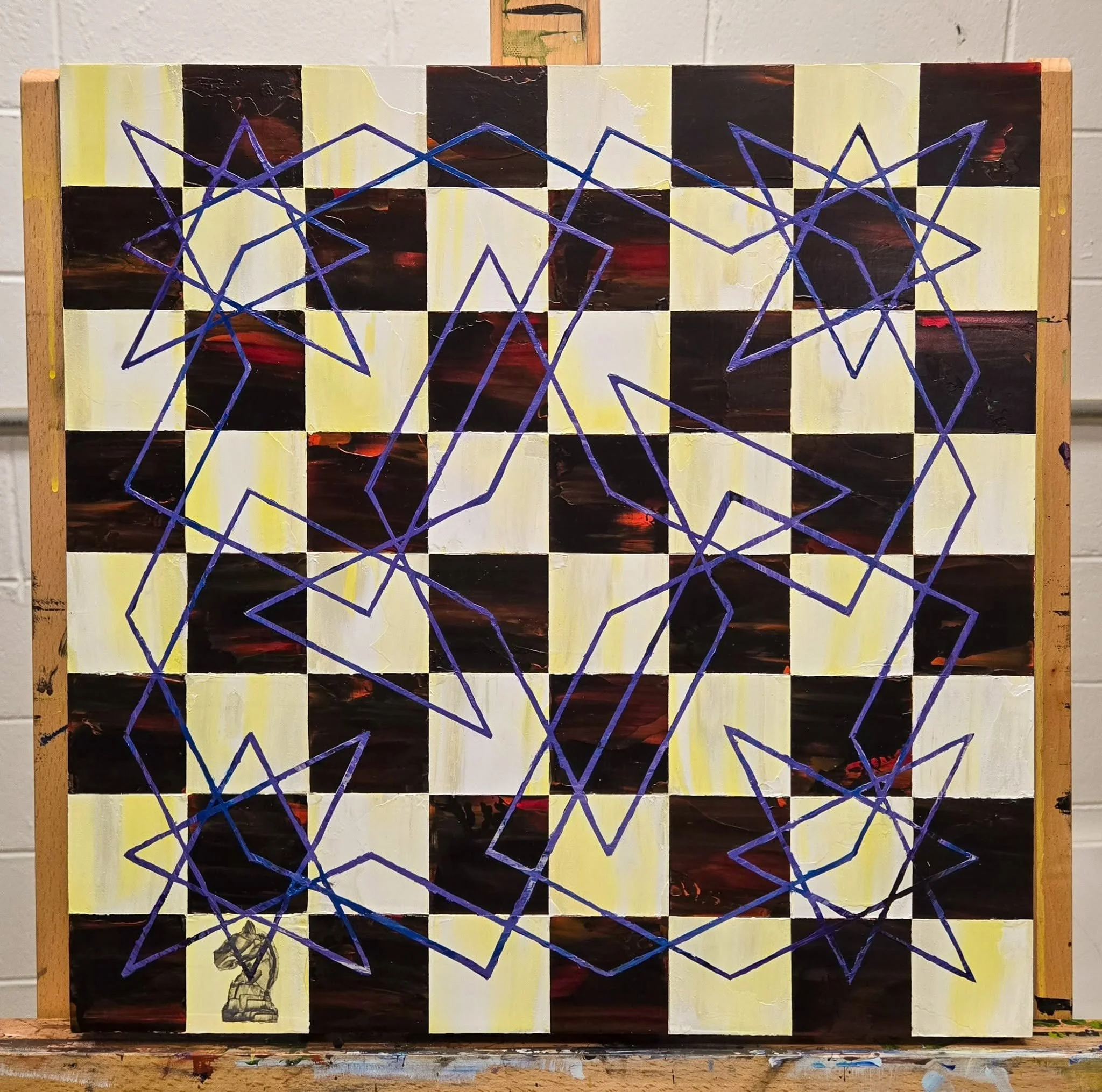 Knight's Tour

18x18 - acrylic on wood panel