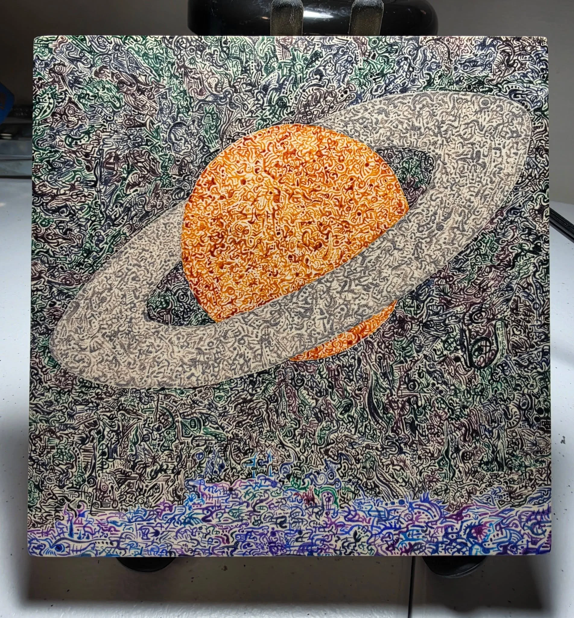Planet Rise Against a Universe

6x6 acrylic on wood panel