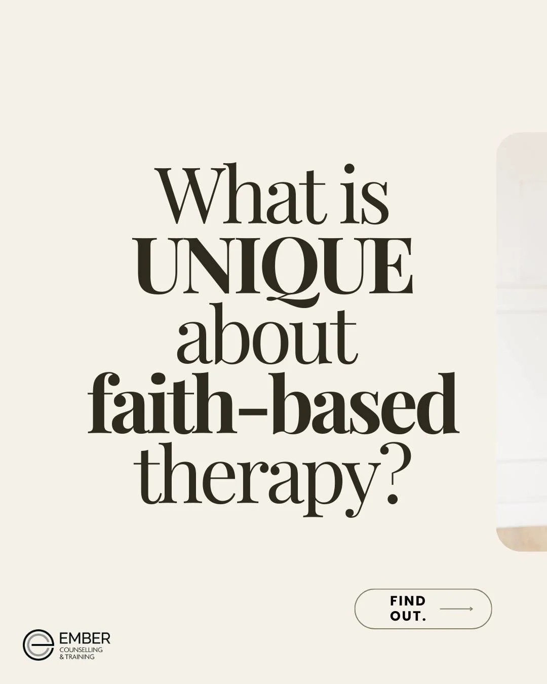 What makes faith-based therapy unique? At Ember, our therapists operate from a Christian worldview, which shapes the way we understand healing, identity, and the human experience. This allows us to create space for you to bring your mind, body, emoti