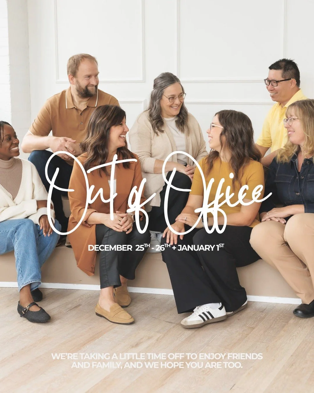 Our office will be taking a short break during the holidays to spend time with loved ones! We are closed from December 25th - 26th + January 1st. 🎄 ⭐ 

We hope this season brings YOU moments of rest, reconnection, warmth and care. We'll see you soon