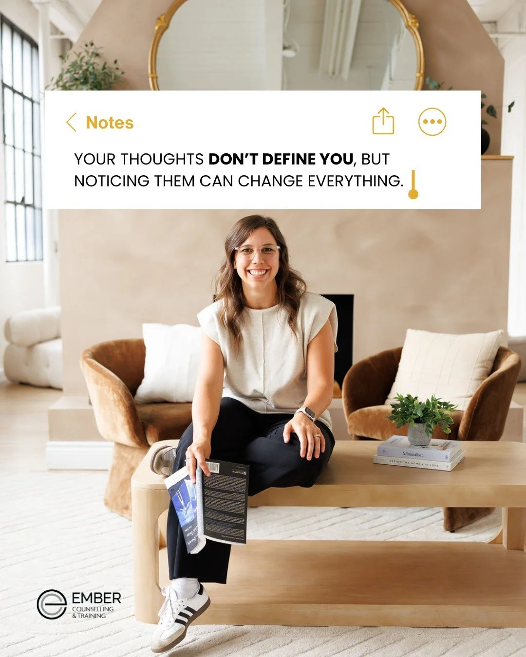 Our thoughts are not facts. By simply noticing them, naming them, and asking, &ldquo;Is this really true?&rdquo; we give ourselves the power to respond differently&mdash;with curiosity instead of judgment. 💭