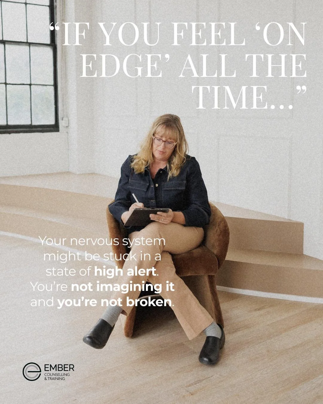 If you constantly feel on edge, it might not be &ldquo;just stress.&rdquo; Your nervous system could be stuck in fight, flight, or freeze mode. The good news? Regulation is a skill, and small daily practices can help your body return to calm.

Swipe 