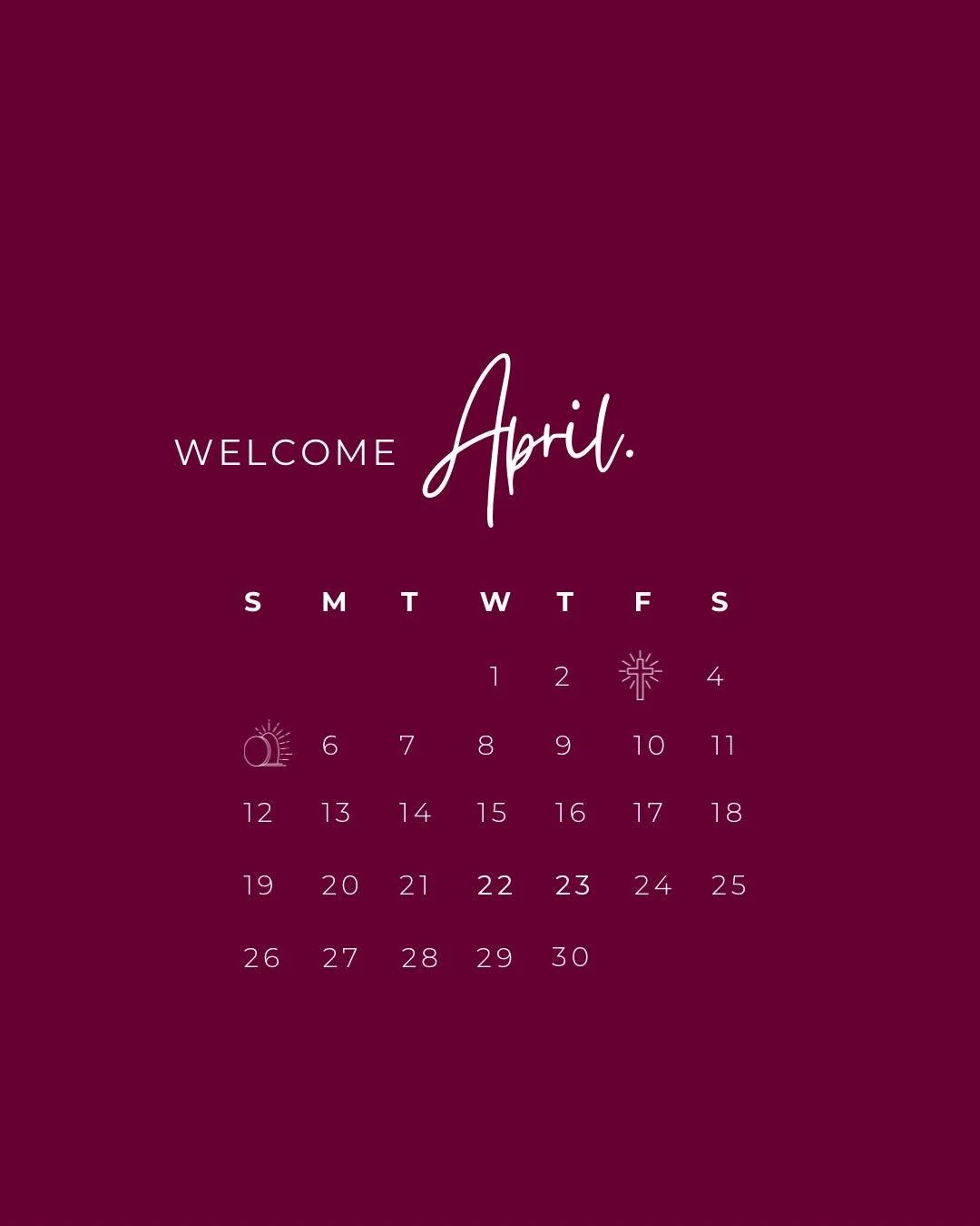APRIL. 🌷☀️☔️😊

And just like that the 1st quarter is completed of 2026!! Welcome, April&mdash;a new month to take care of YOU. 

Whether you&rsquo;re continuing your journey with us or just getting started, we can&rsquo;t wait to walk alongside YOU