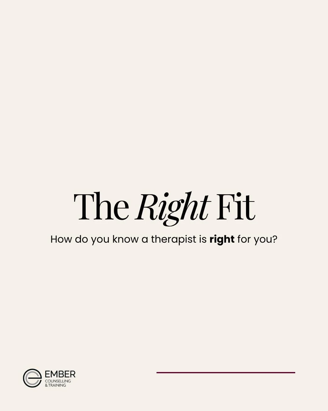 How do you know a therapist is right for you? 

Let&rsquo;s unpack&hellip;swipe to find out!! 

JUST KNOW: It&rsquo;s okay to switch therapists. The right fit matters more than sticking it out.