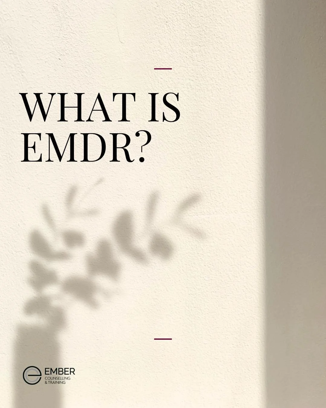 EMDR (eye movement desensitization and reprocessing) is therapy used to help process trauma. 

It allows your brain to reprocess the memory SO it becomes something you remember&hellip;not relive. You&rsquo;re not erasing the memory, you&rsquo;re chan