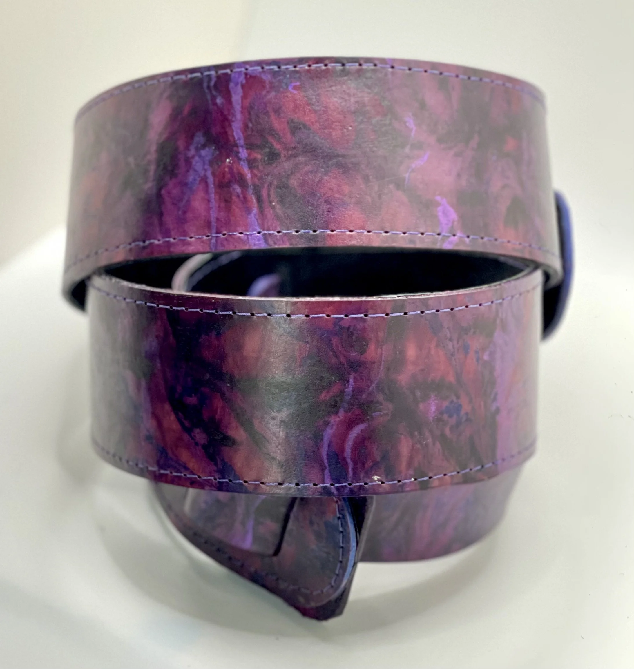 "Pieces of Me" - Custom leather guitar strap