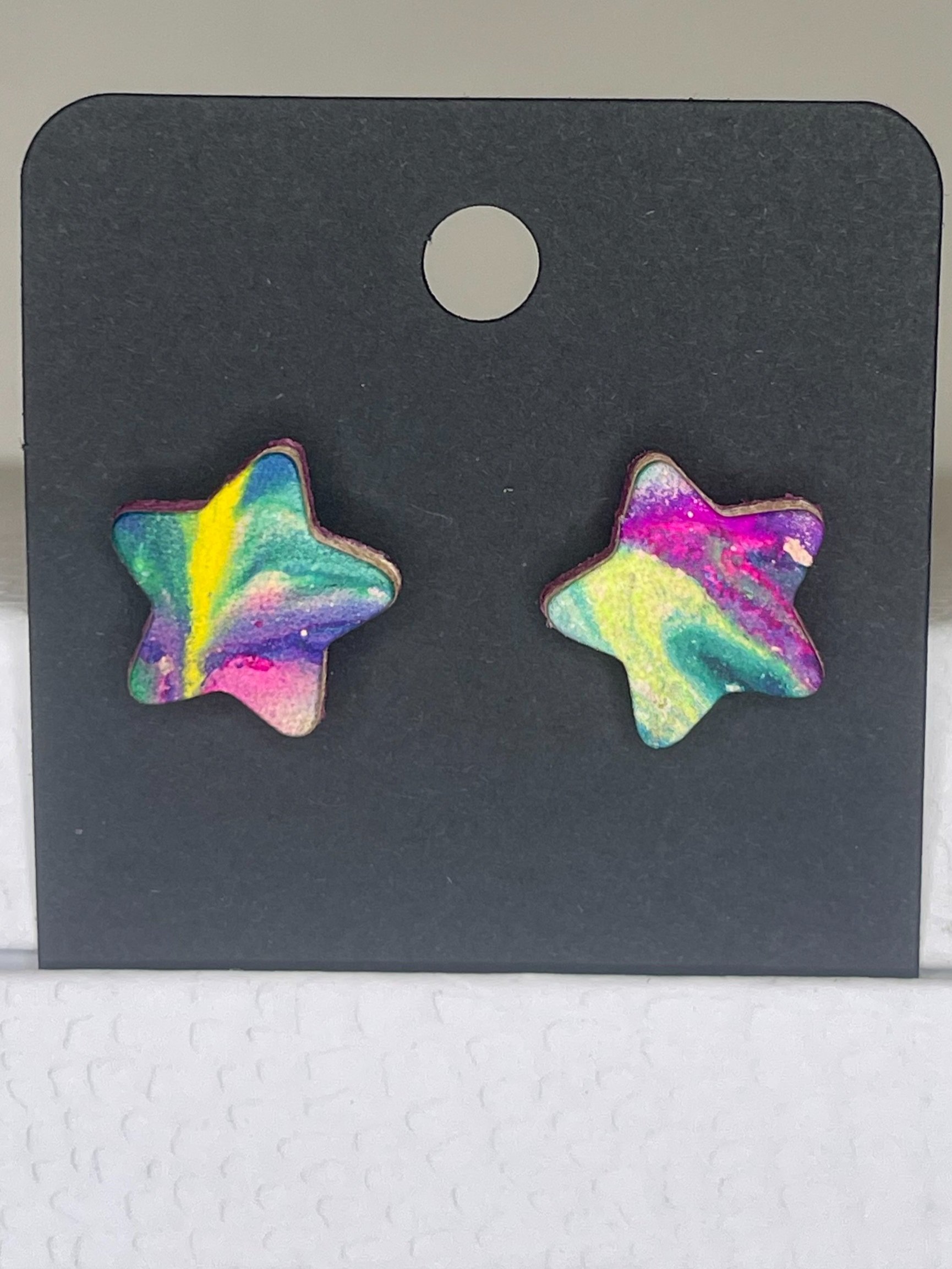 Leather Stud Earrings