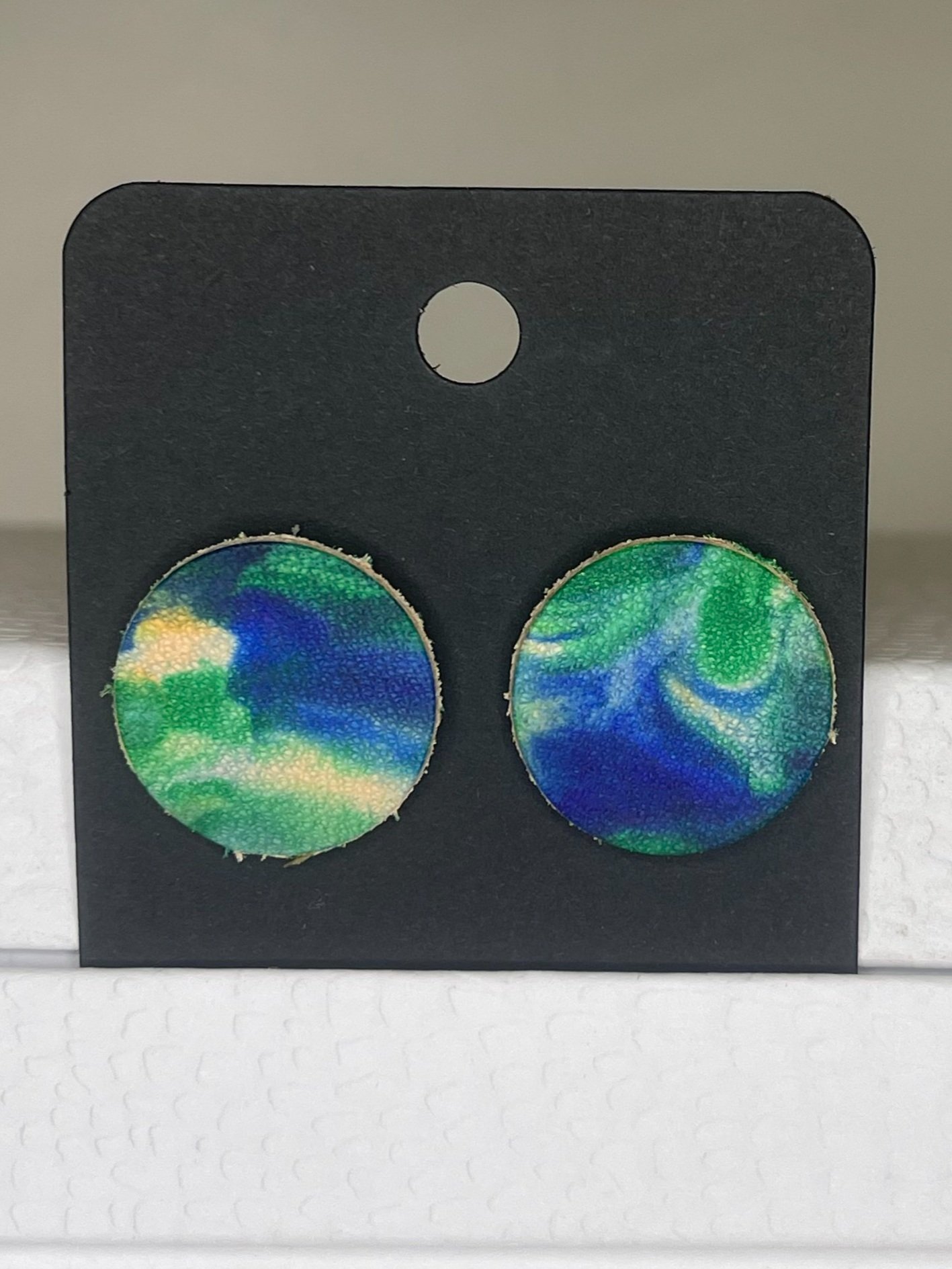 Leather Stud Earrings