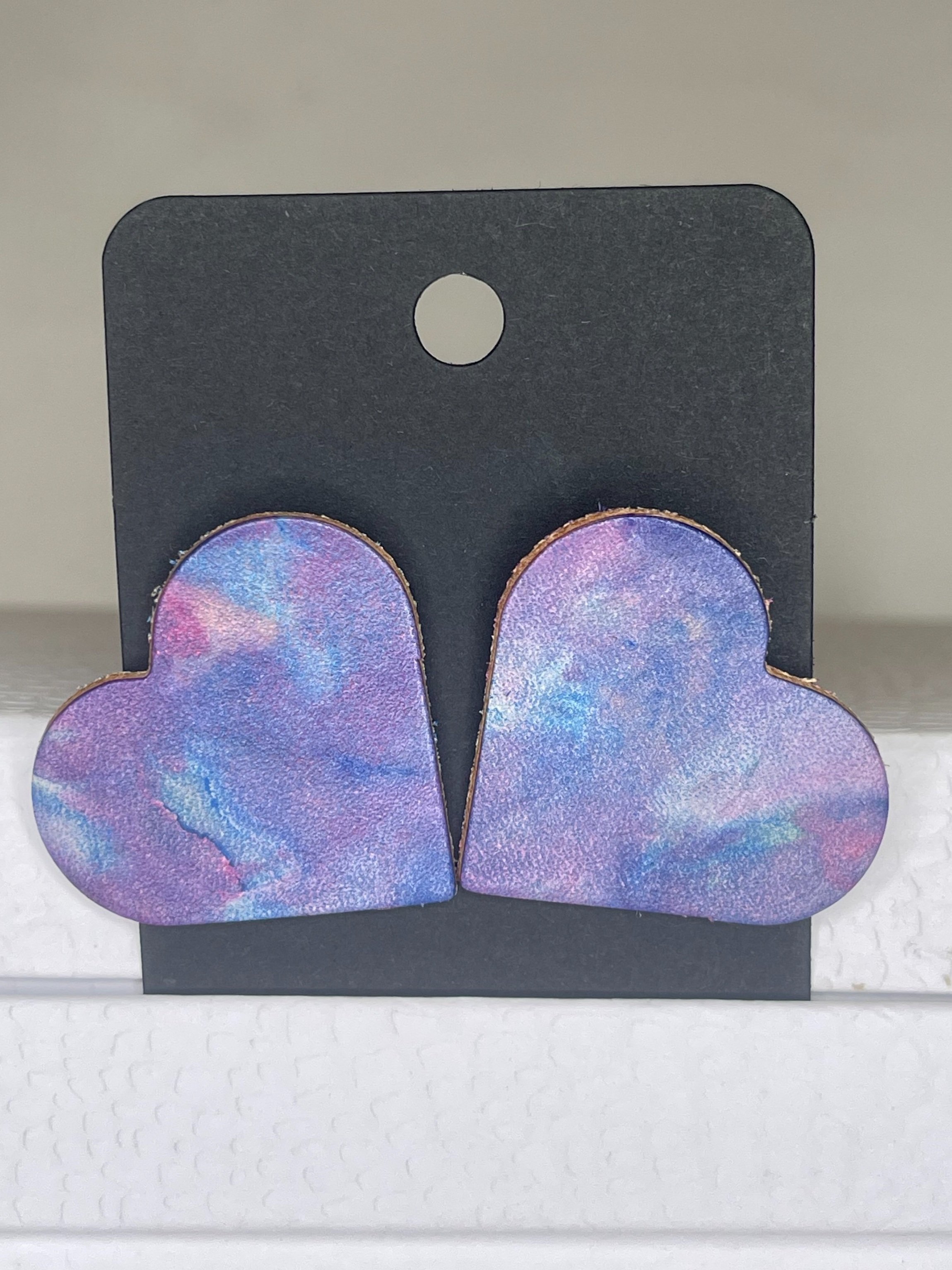 Leather Stud Earrings
