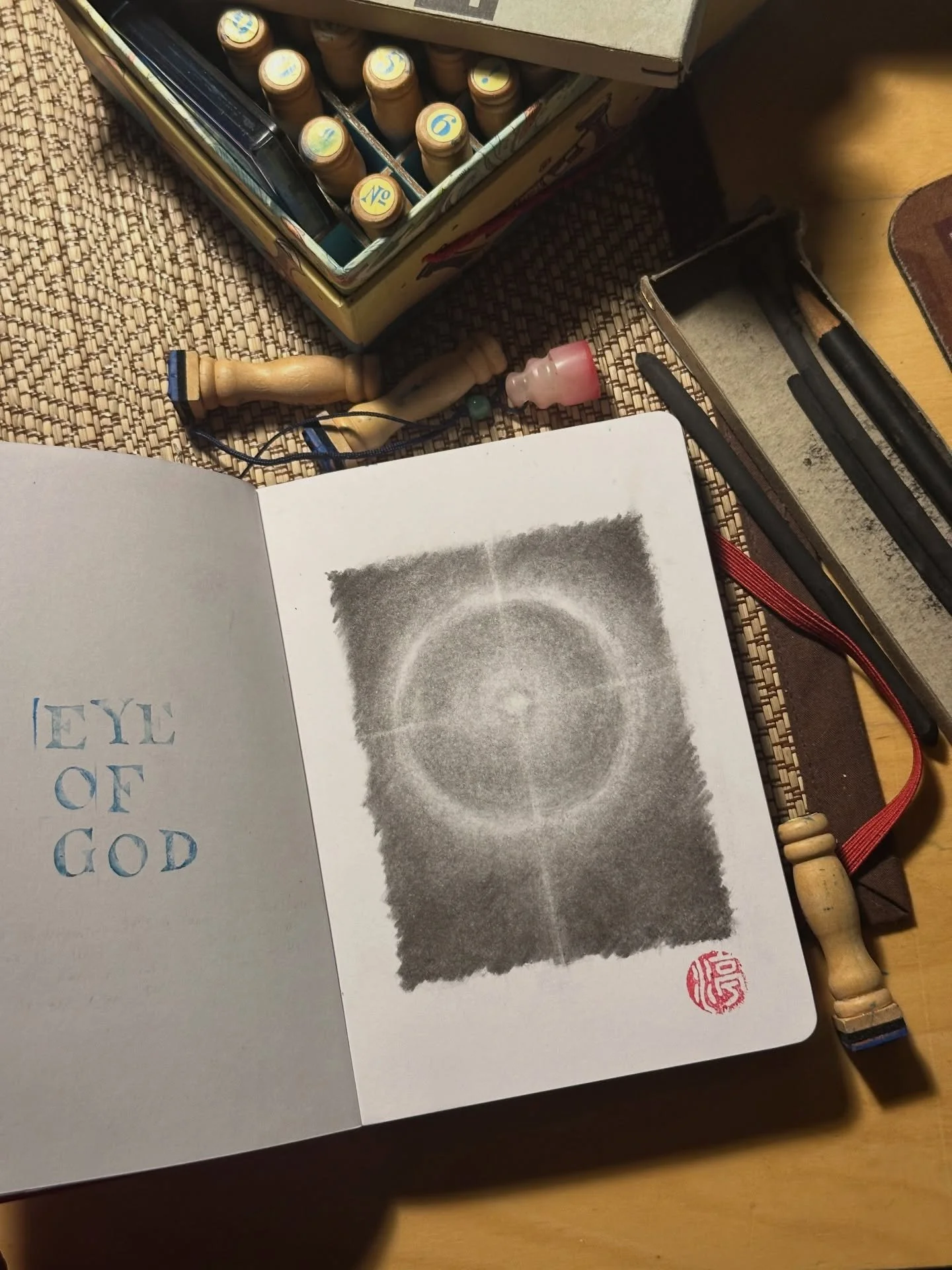 EYE OF GOD // charcoal