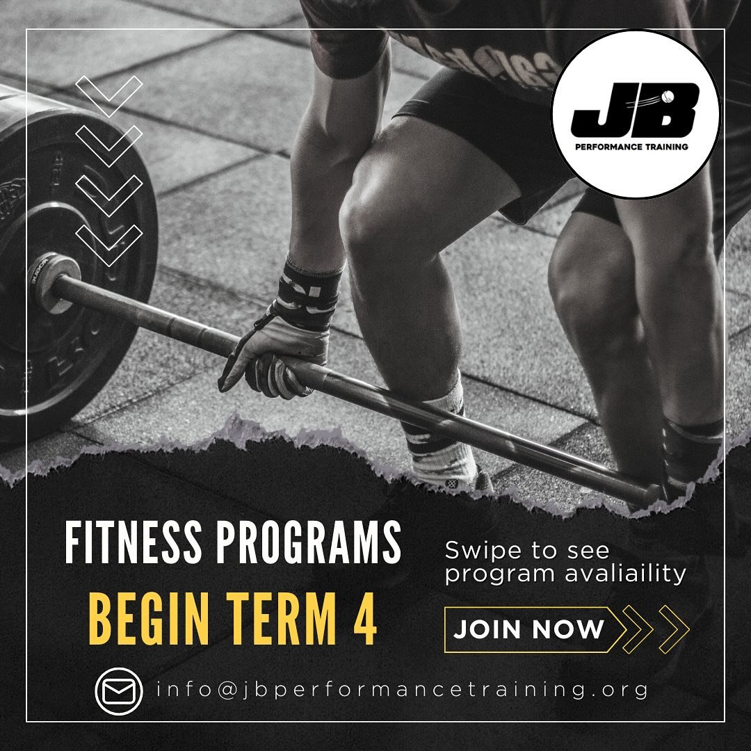 🚀 Ready to crush your fitness goals? JB Performance Training is now offering multiple training sessions in Term 4 for those ready to get fit. 💪🏋️Enquire now for a session, program or class to start your fitness journey today! 

#fitness #jbperform