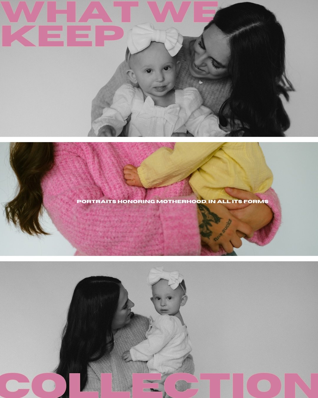 What We Keep is a limited portrait collection honoring the many forms of motherhood.

These are short, intentional sessions created to slow things down and focus on connection - whether you&rsquo;re expecting, a mother to young children, an adult chi