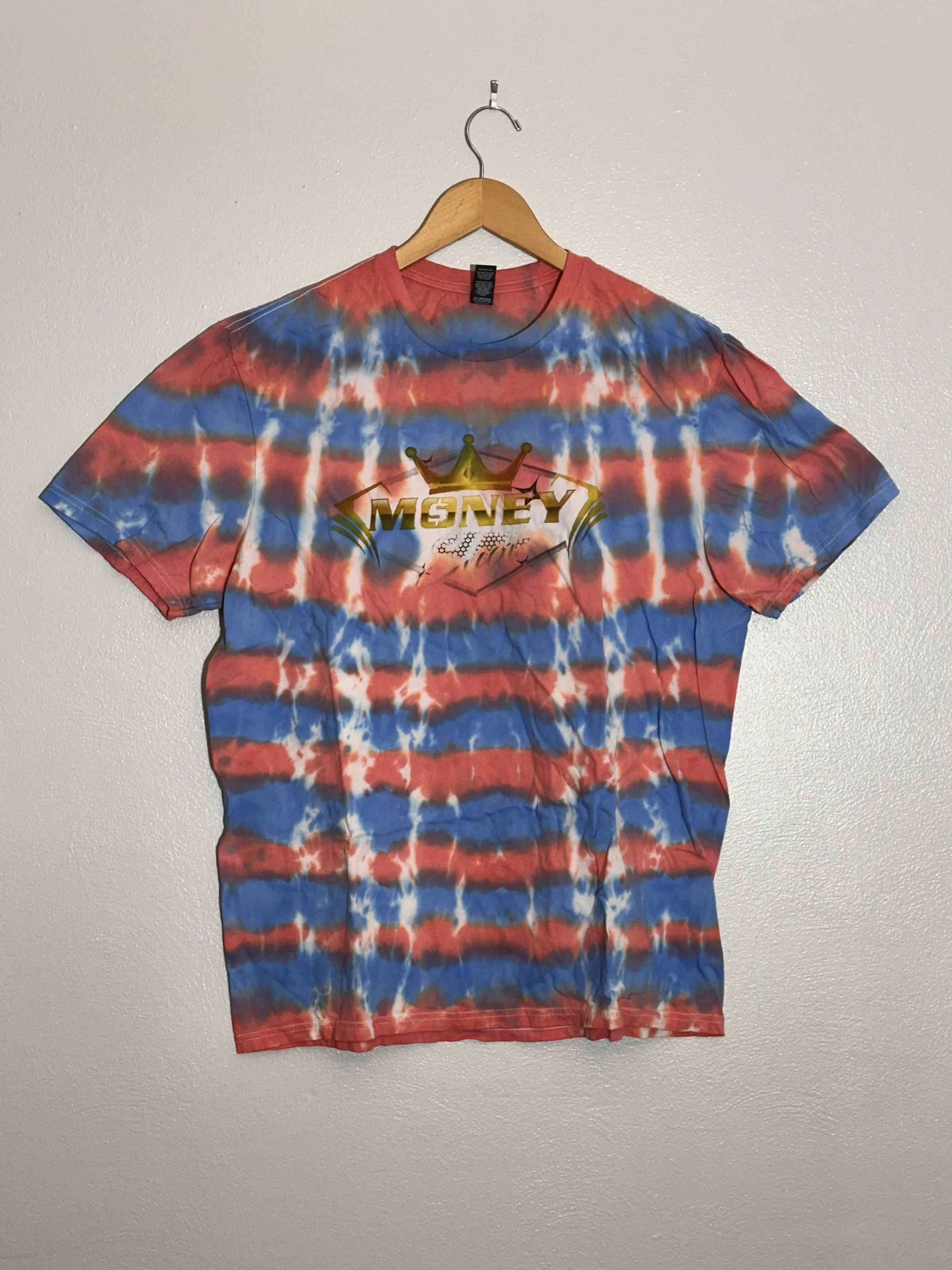 Men's/Unisex XL red, white, and blue Tie-dye (TD9)