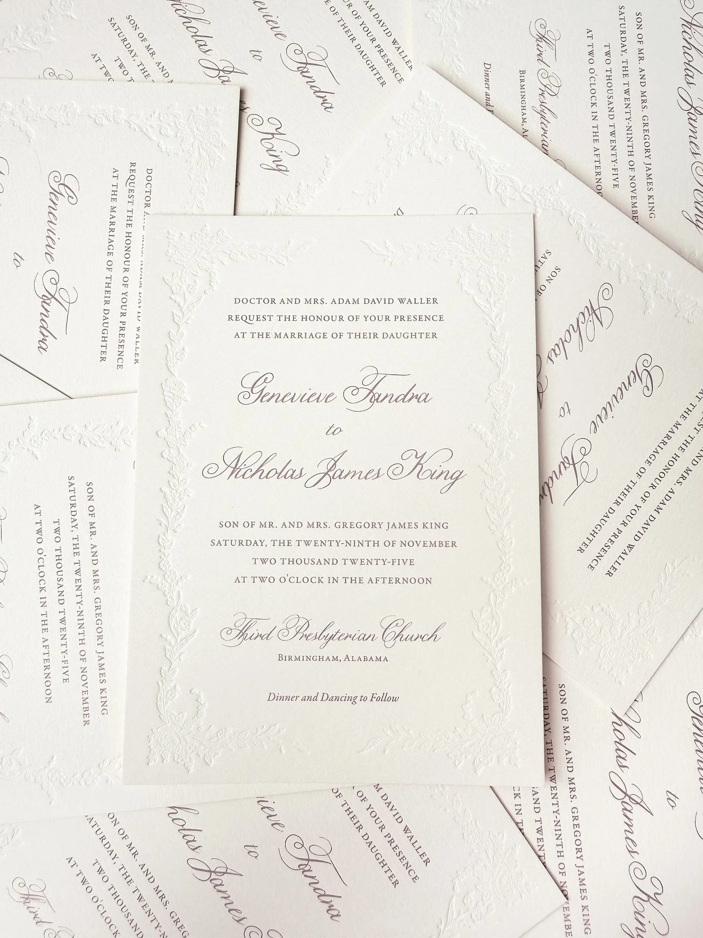 Forever obsessed with blind letterpress details!!
