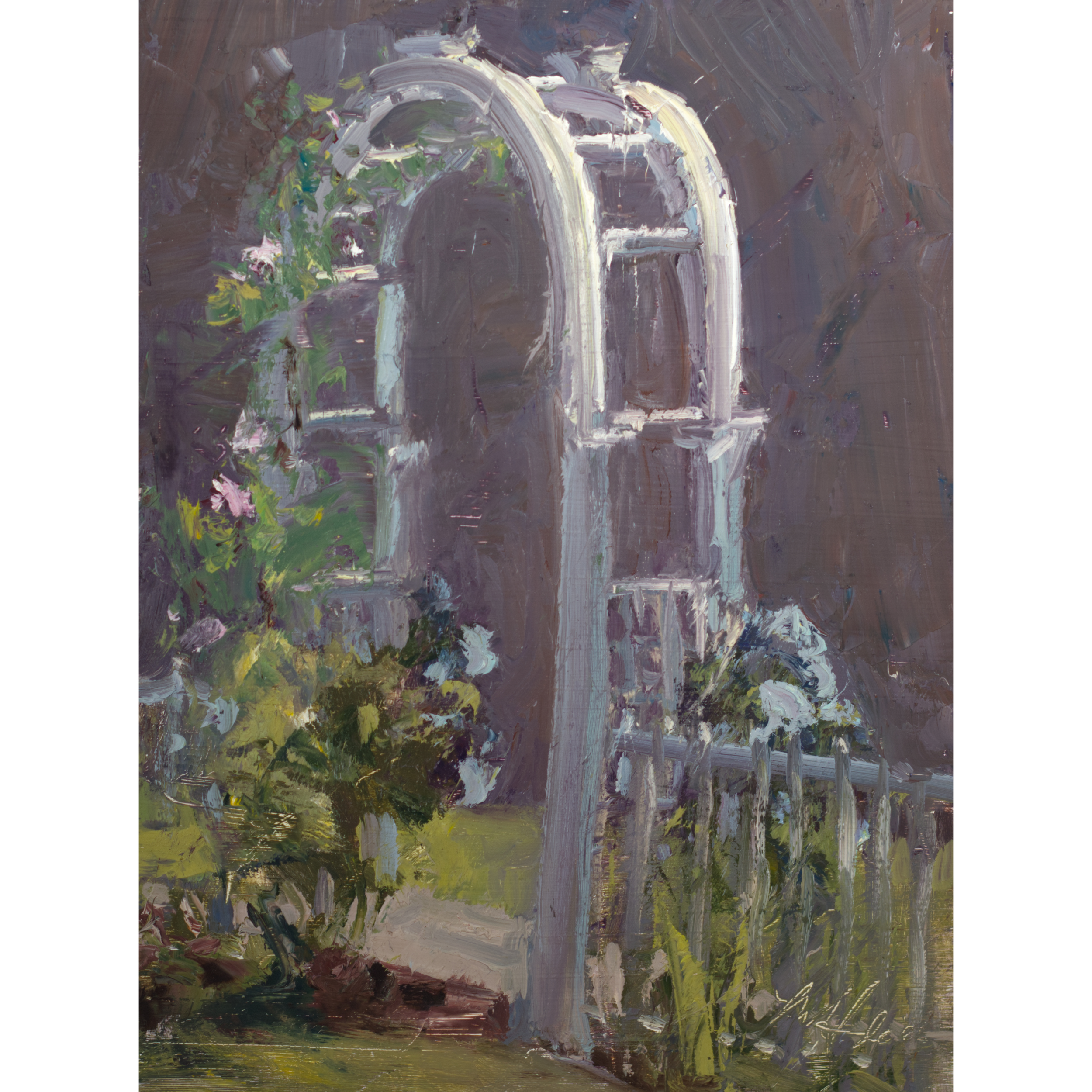 Arbor  with Hydrangeas