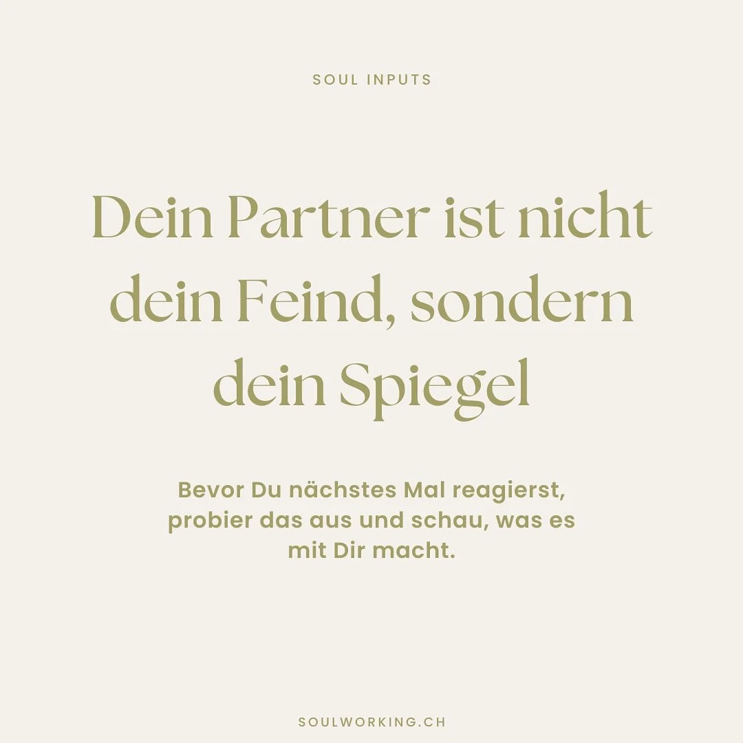 Diese Reflexion ist immer wieder spannend,  auch im Austausch mit Soulis ✨
Vielleicht hilft Dir diese Perspektive heute auch ein St&uuml;ck weiter 🤍

PS: Kann auf jegliche Beziehungsformem (Freundschaft, Job, Familie) &uuml;bertragen werden🫶🏼✨

#s