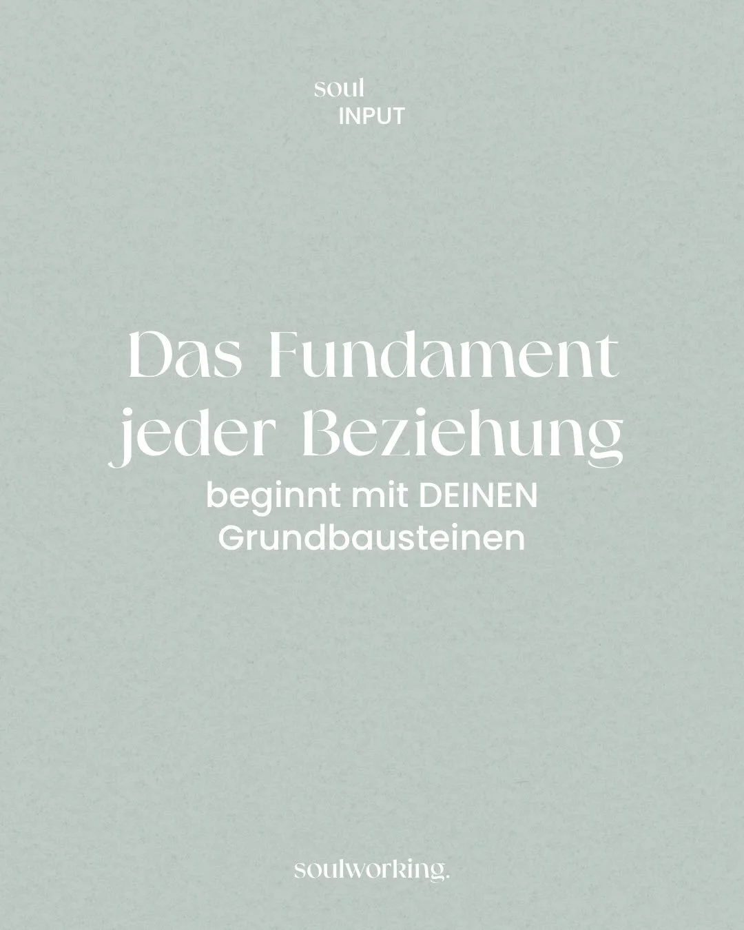 Etwas, das ich gerade h&auml;ufig in meinen Coachings erlebe:

Viele Menschen sp&uuml;ren eigentlich sehr genau, was sie in einer Beziehung brauchen. Aber sie definieren ihre emotionalen Grundbausteine nie wirklich bewusst.

Und genau deshalb verlier