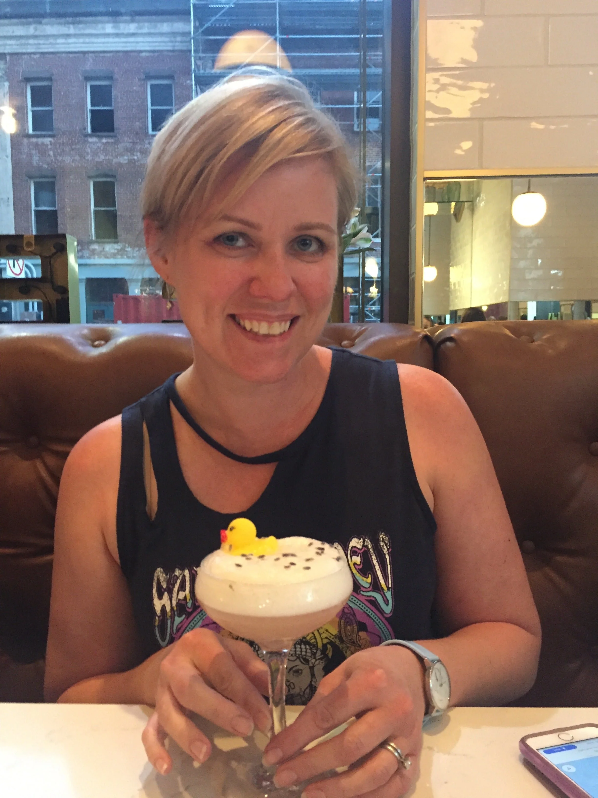 Laura Boldt CFP at restaurant in Tempe Arizona