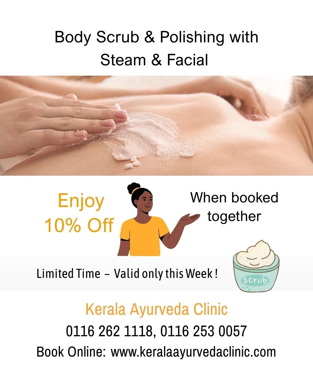 Ayurvedic Skin Polishing &amp; Steam Therapy for Smooth and Radiant Skin 

Kerala Ayurveda Clinic
173 Belgrave Gate, Leicester LE1 3HS
📞 0116 262 1118 | WhatsApp &amp; calls: 0116 253 0057
📱 077 020 95000
🌐 www.keralaayurvedaclinic.com

#KeralaAyu