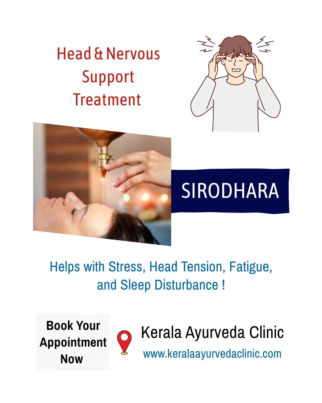 Long working days, constant pressure and poor sleep can build into headache and mental strain.

Sirodhara treatment supports calm, clarity and head relaxation.

Kerala Ayurveda Clinic
☎️ 0116-262-1118 | 0116-253-0057
www.keralaayurvedaclinic.com

#Si