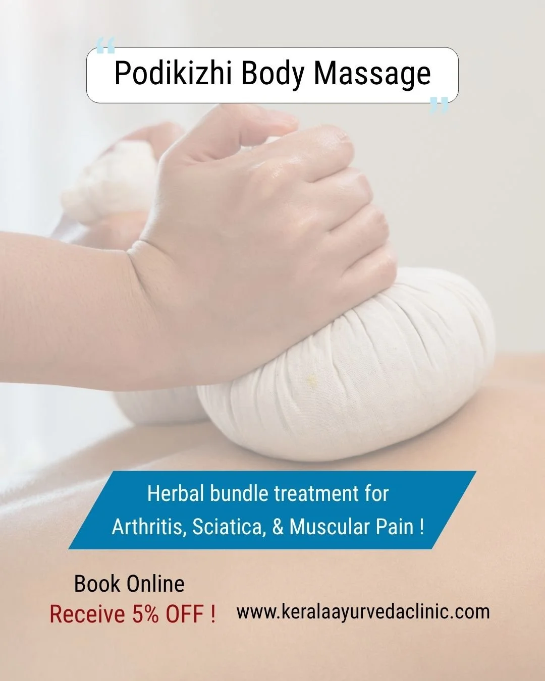 Body aches or muscular pain?

Try our Podikizhi Pain Relief Body Massage

One of our most booked treatments for muscular tension, stiffness and body pain.

Book online and get 5% OFF

📍 Kerala Ayurveda Clinic, Leicester
🌐 www.keralaayurvedaclinic.c