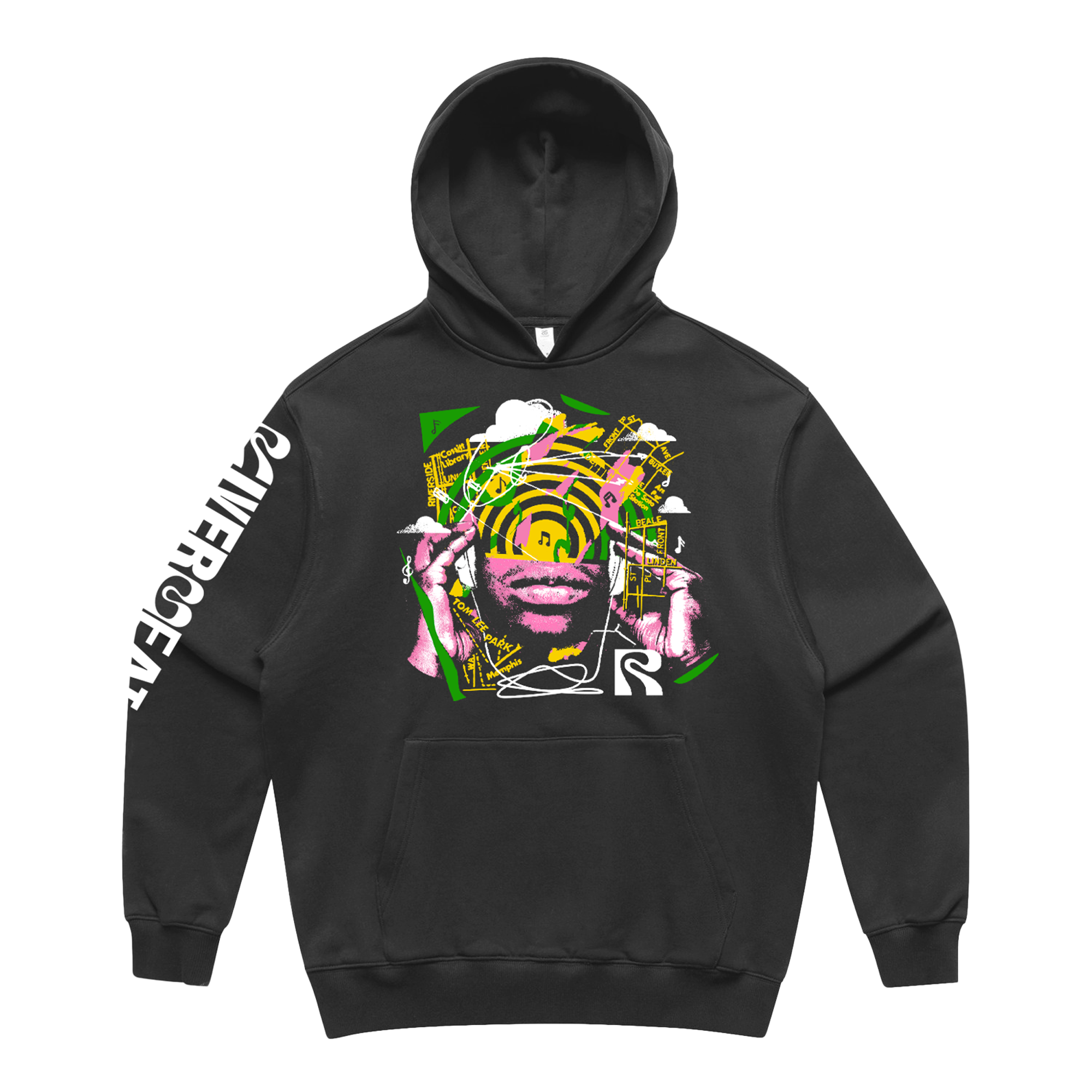 RiverBeat Listen Up Black Hoodie