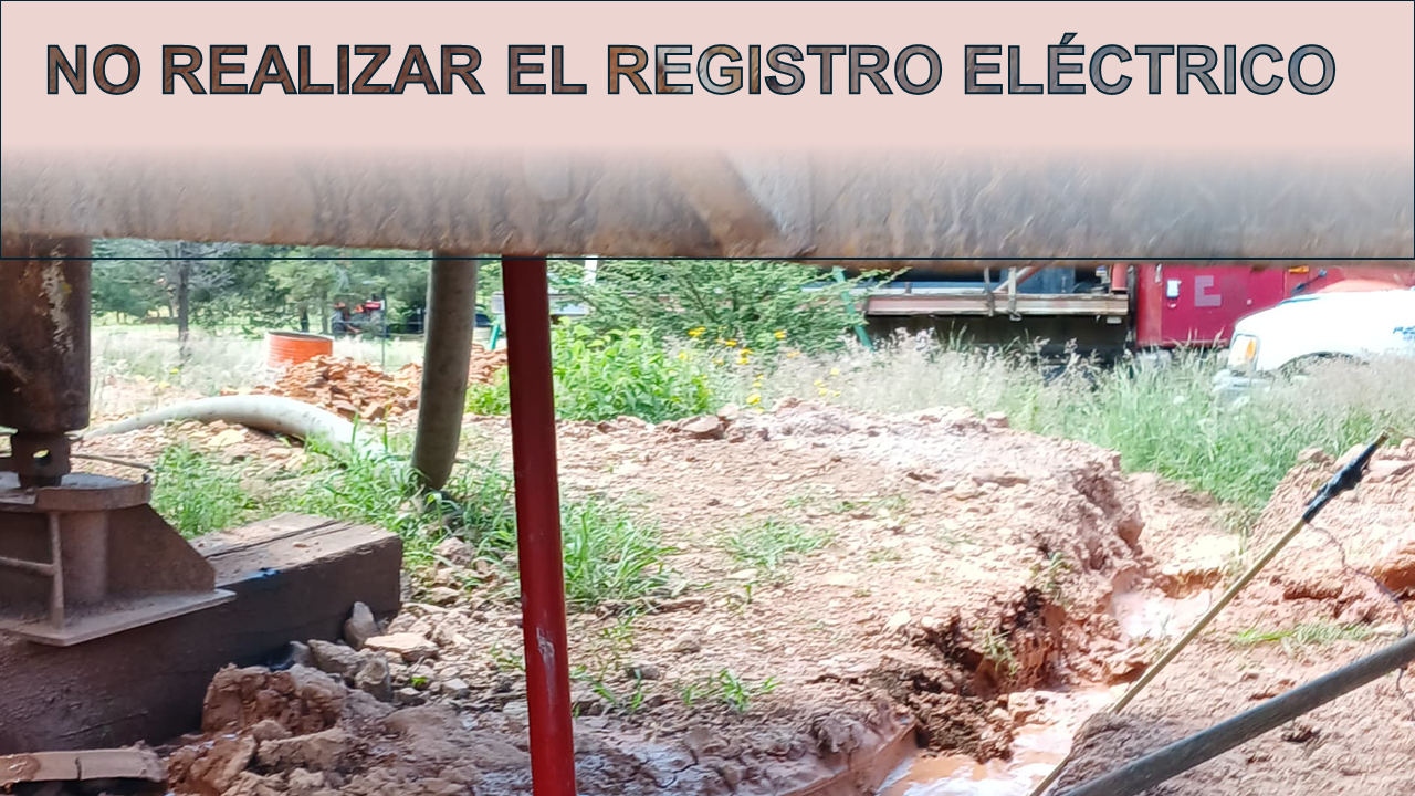 Registro eléctrico de un pozo de agua en durango