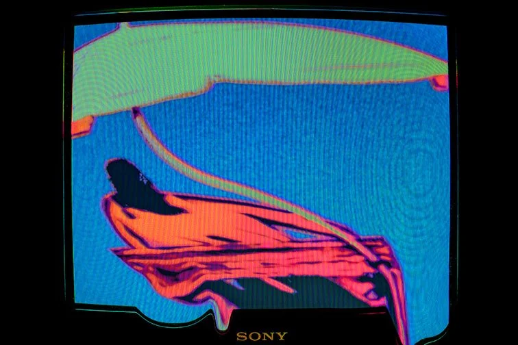 LIFE GAURD, ’25 
 
Limited Edition of 9 and 3AP 
Signed by the Artist 
17” x 22” | “30 x 40” 
 
Digital Photography | Long exposure photograph of still image of a lifeguard on a Sony Triniton Cathode-ray television | Archival Pigment print 
 
“I took