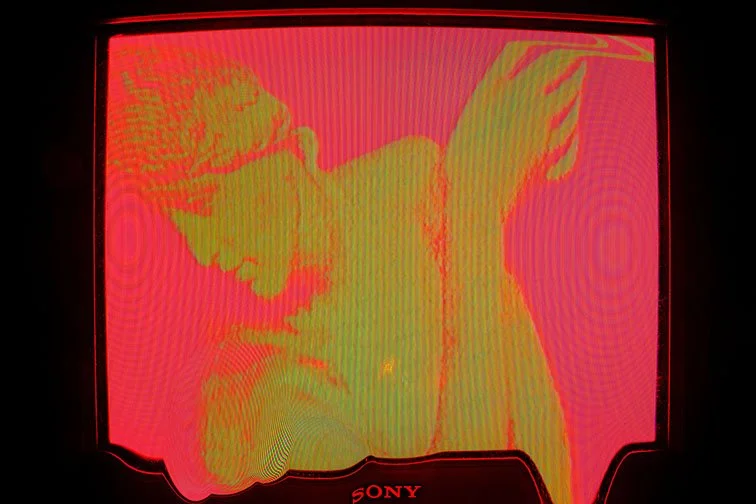 TECHNICAL IMAGE OF VENUS, ’25 
 
Limited Edition of 9 and 3AP 
Signed by the Artist 
17” x 22” | “30 x 40” 
 
Digital Photography | Long exposure photograph of a CRT television displaying a photo I took of an early 20th century albumen print of a mar