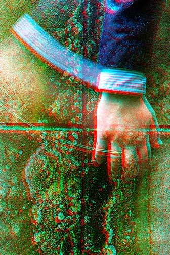 HAND ON MOSS, ’25 
 
Limited Edition of 9 and 3AP 
Signed by the Artist 
17” x 22” | “30 x 40” 
 
Digital Photography | A long exposure photograph capturing a hand stroking wet moss | Archival Pigment Print 
 
“I woke up to a gentle patter of rain hi