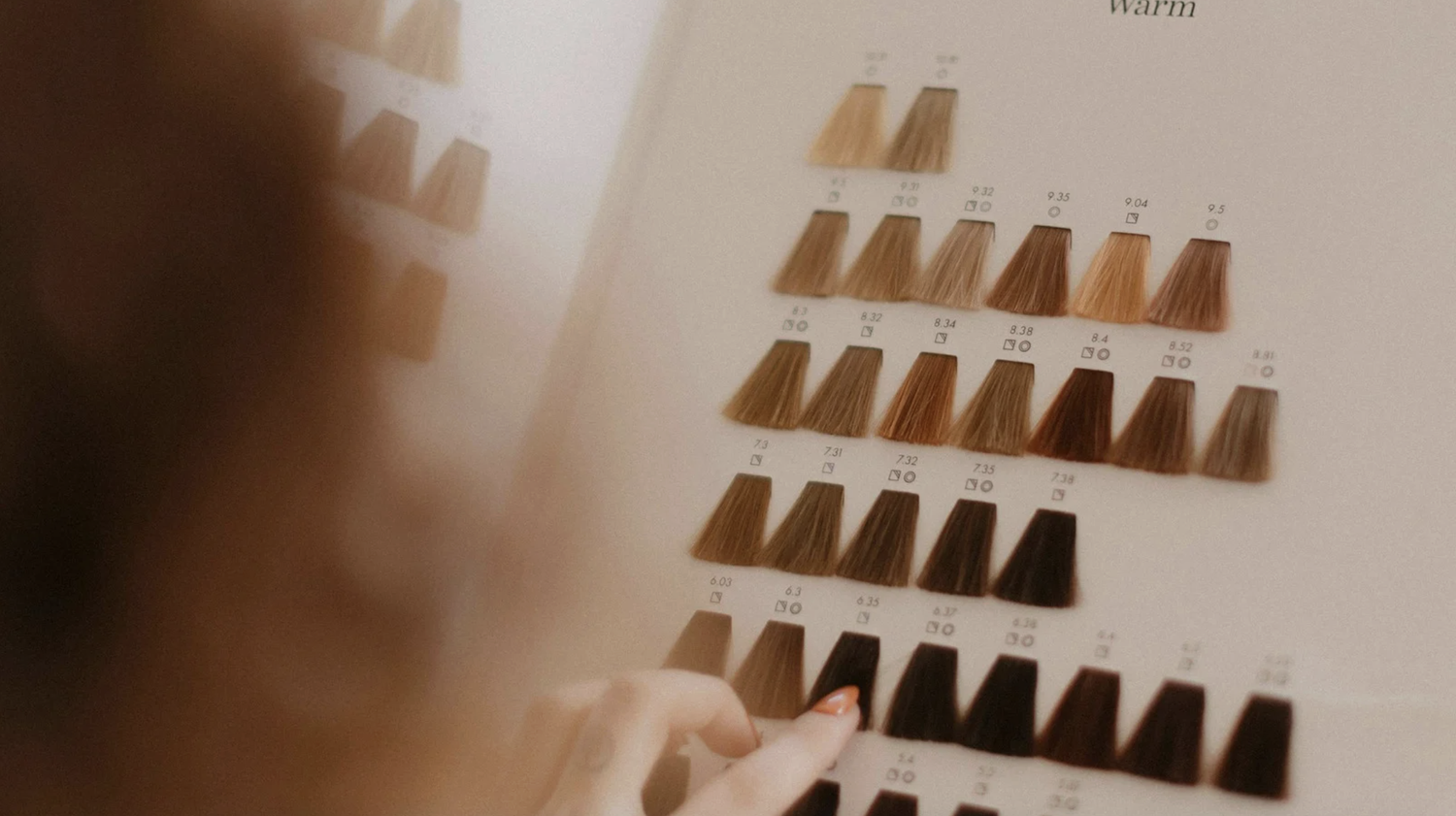 Hair color swatches for a custom color consultation