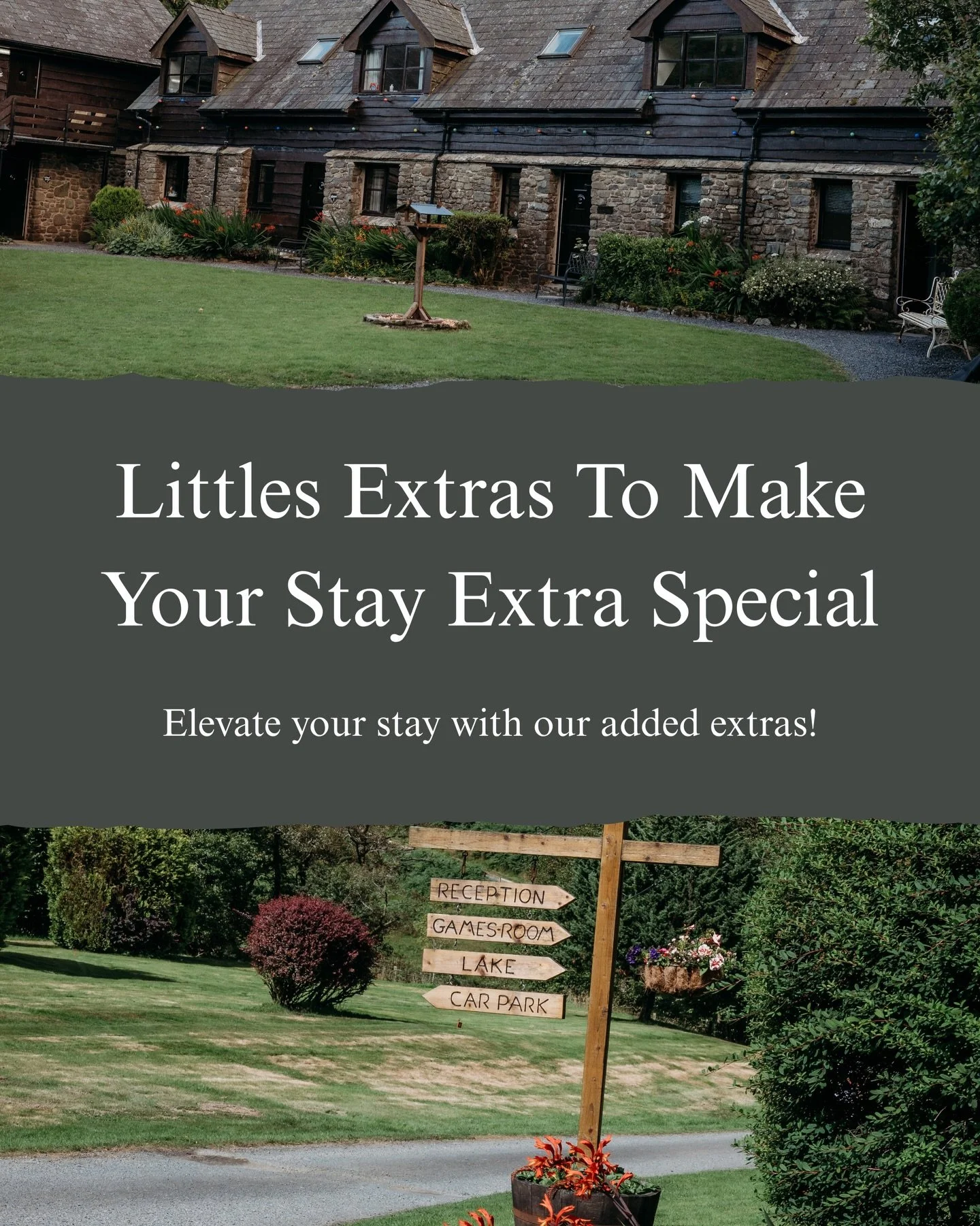Make your stay even more special with our Little Extras ✨

From Early Check-In and Late Check-Out for a little extra relaxation, to cosy Fire Pit Packages, Dining Room Hire for group gatherings, toddler essentials, massage treatments, and delicious l