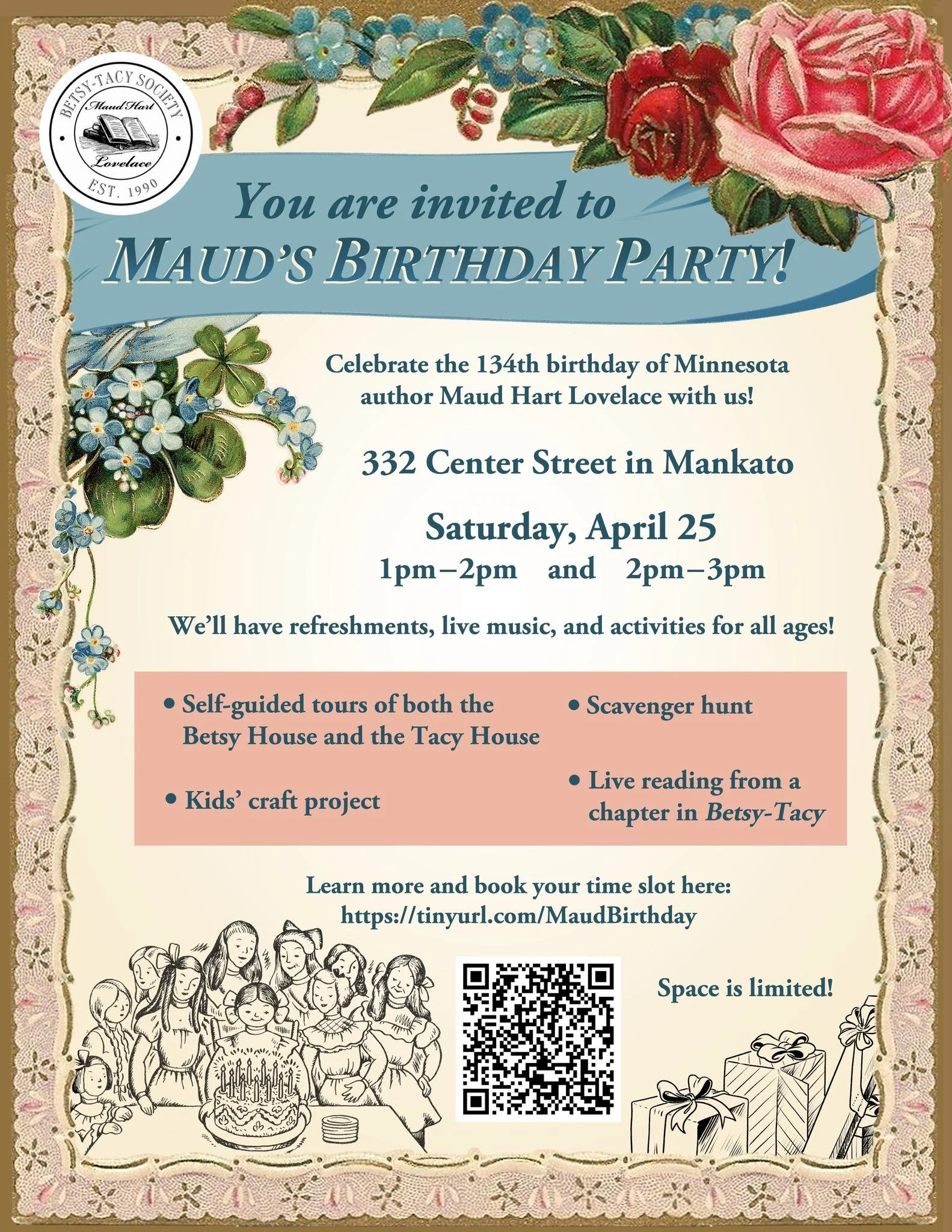 Maud Hart Lovelace's Birthday Party - Reopening Betsy-Tacy Houses