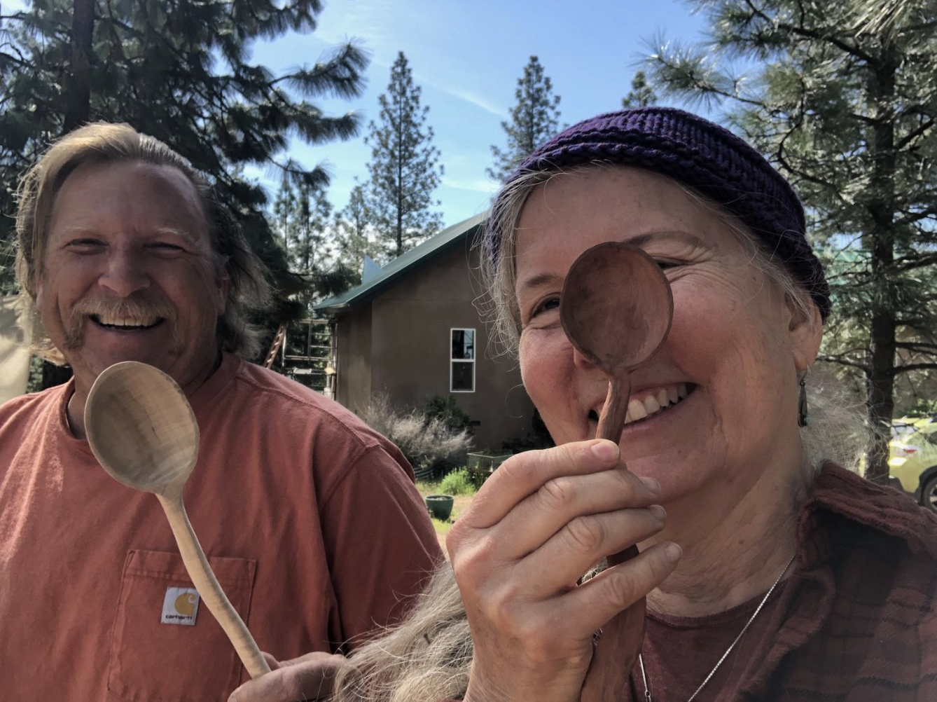 spoon carving instructors andrew logan and anasuya basil