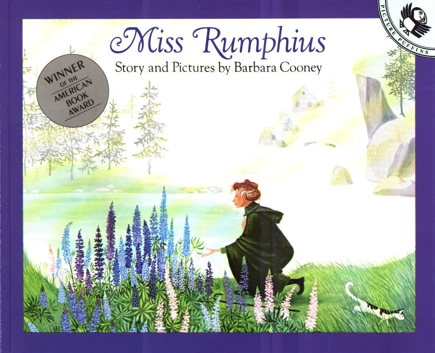 Miss Rumphius tells the timeless story of a woman determined to “make the world more beautiful.” Through Barbara Cooney’s gentle prose and stunning illustrations, readers follow Alice Rumphius as she spreads lupine seeds across her coastal town, remi